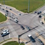 cars driving over intersection in Lexington