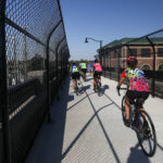 Cyclists on Brighton Trail